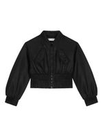 Dolce & Gabbana Kids veste bomber à plaque logo - Noir - thumbnail