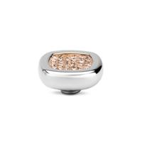 Melano Vivid Shiny Square Steentje Light Colorado Topaz Zilver