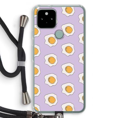 Bacon to my eggs #1: Pixel 5 Transparant Hoesje met koord