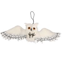 Halloween/horror thema hang decoratie uil met grote ogen - enge/griezelige dieren - 55 cm