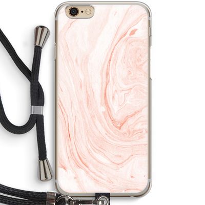 Peach bath: iPhone 6 / 6S Transparant Hoesje met koord