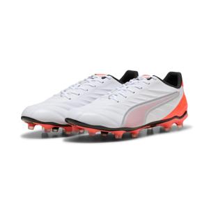 PUMA King Pro Gras / Kunstgras Voetbalschoenen (MG) Wit Felrood Zwart