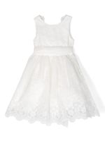 Abel & Lula robe à appliqués fleur - Blanc