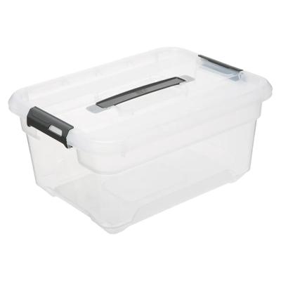 5Five opberg kist met deksel - Box - 13 liter - 39 x 29 x 19 cm - kunststof - transparant