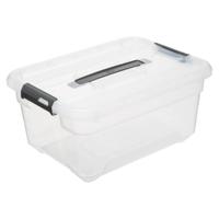 5Five opberg kist met deksel - Box - 13 liter - 39 x 29 x 19 cm - kunststof - transparant