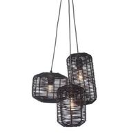 GOOD&MOJO Hanglamp Tanami - Rotan Zwart - 3L - thumbnail