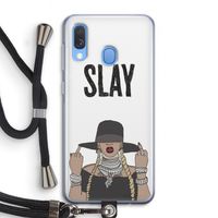 Slay All Day: Samsung Galaxy A40 Transparant Hoesje met koord