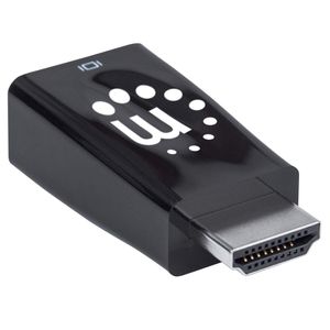 Manhattan 151542 HDMI Adapter [1x HDMI-stekker - 1x VGA-bus] Zwart