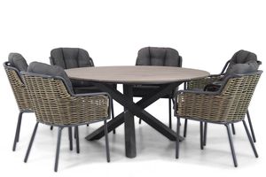 Santika Fasano/Ancona 150 cm dining tuinset 7-delig