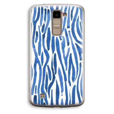 Blauwe nerven: LG K10 (2016) Transparant Hoesje