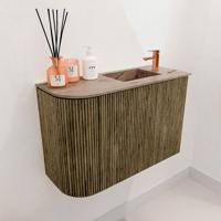 Toiletmeubel Mondiaz Joya Dlux | 61.6 cm | Meubelkleur Dusk | Faye wastafel Arena Wasbak Rechts | 1 kraangat