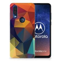 Motorola One Vision | TPU Hoesje | Polygon Color