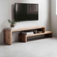 MUST Living TV-meubel uitschuifbaar 'Motus' Teakhout,125/140cm