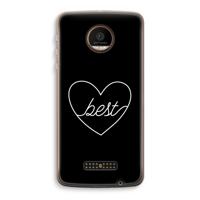 Best heart black: Motorola Moto Z Force Transparant Hoesje - thumbnail