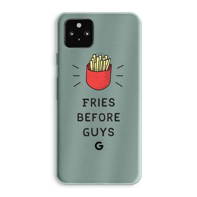 Fries before guys: Google Pixel 5a 5G Transparant Hoesje
