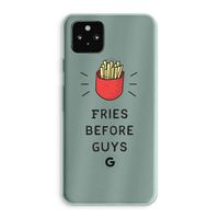 Fries before guys: Google Pixel 5a 5G Transparant Hoesje