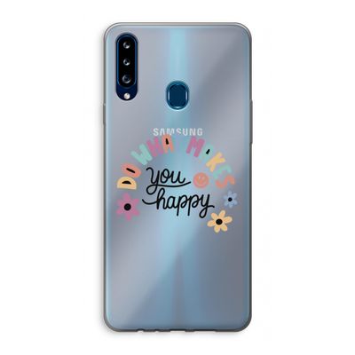 Happy days: Samsung Galaxy A20s Transparant Hoesje