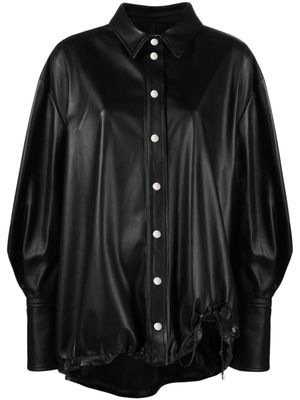The Attico surchemise en cuir - Noir