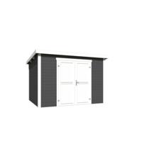 Blokhut Lotta 300x250 Carbon Grey-Wit - Outdoor life