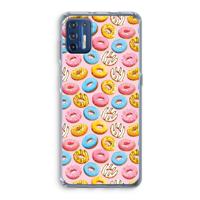 Pink donuts: Motorola Moto G9 Plus Transparant Hoesje - thumbnail