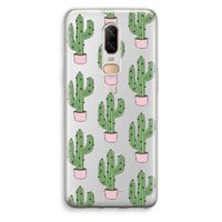 Cactus Lover: OnePlus 6 Transparant Hoesje