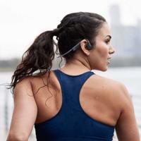 SHOKZ OpenMove Hoofdtelefoons Draadloos Neckband Sporten Bluetooth Grijs