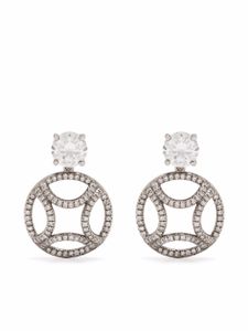 Loyal.e Paris boucles d'oreilles pendantes Perpétuel en or blanc 18ct recyclé ornées de diamants - Argent