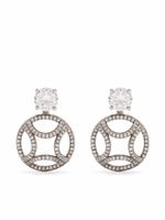 Loyal.e Paris boucles d'oreilles pendantes Perpétuel en or blanc 18ct recyclé ornées de diamants - Argent