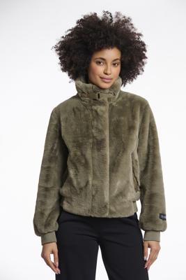 Rino & Pelle Ambra.7002511 Short Fake Fur Jacket Jackets 10867 Green Ash