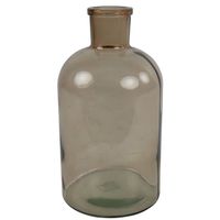 Countryfield vaas - lichtbruin/transparant - glas - apotheker fles - D14 x H27 cm   -