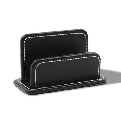 2 blokken Office briefpapier lederen Naam kaarthouder briefpapier bussiness Office Home Card houder (zwart)
