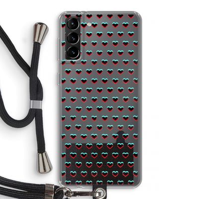 Hartjes: Samsung Galaxy S21 Plus Transparant Hoesje met koord