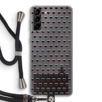 Hartjes: Samsung Galaxy S21 Plus Transparant Hoesje met koord