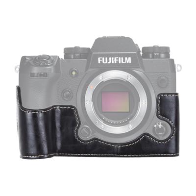 1/4 inch draad PU leder Camera Half Case Base voor FUJIFILM X-H1 (zwart)