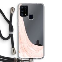 Peach bath: Samsung Galaxy M31 Transparant Hoesje met koord