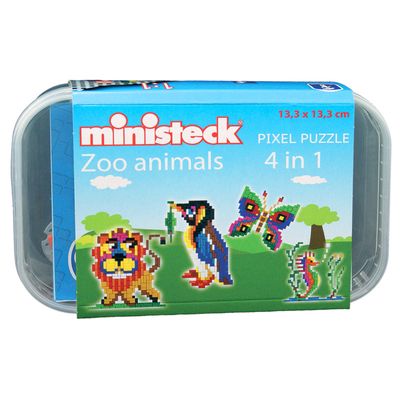 Zoo Animals 4in1 - Plastic Box - 500pcs