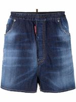 DSQUARED2 short en jean à effet usé - Bleu - thumbnail