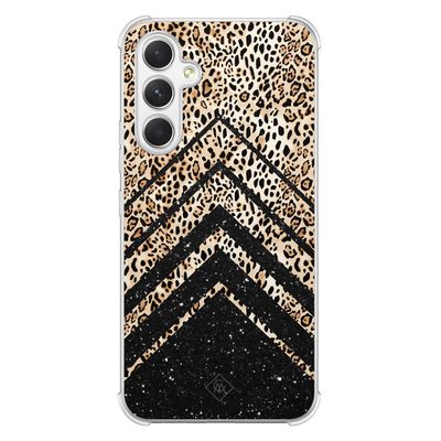 Samsung Galaxy A54 shockproof hoesje - Chevron luipaard