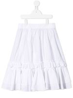 MM6 Maison Margiela Kids jupe bi-matière à volants - Blanc