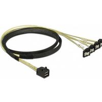 Delock 85685 Kabel Mini SAS HD SFF-8643 > 4 x SATA 7 Pin haaks 1 m Delock 85685 Kabel Mini SAS HD SFF-8643 > 4 x SATA 7 Pin haaks 1 m