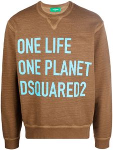 DSQUARED2 sweat One Life à col ras du cou - Marron