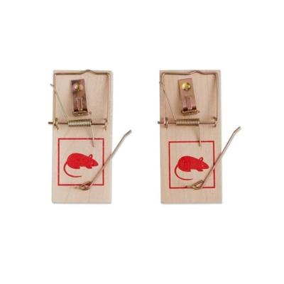 Benson Muizenval - 2x stuks - hout/metaal - 10 x 4,5 cm