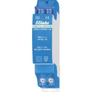 Eltako FSNT14-12V/12W DIN-rail netvoeding 1 A 12 W Aantal uitgangen: 1 x Inhoud: 1 stuk(s)