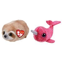 Ty - Knuffel - Teeny Ty's - Dangler Sloth & Nelly Narwhal - thumbnail