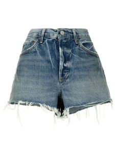 AGOLDE short en jean Parker à bords francs - Bleu
