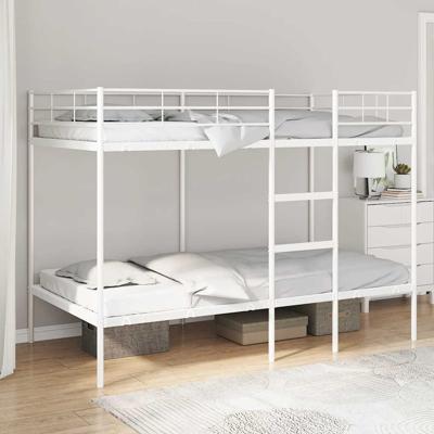 Stapelbed zonder matras 100x200 cm staal wit