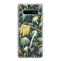 Tropical Palms Dark: Samsung Galaxy S10 Plus Transparant Hoesje