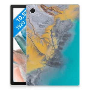 Samsung Galaxy Tab A8 2021/2022 Tablet Back Cover Marble Blue Gold