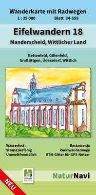 Wandelkaart 34-555 Eifelwandern 18 Manderscheid, Wittlicher Land | NaturNavi Wandelkaart 34-555 Eifelwandern 18 Manderscheid, Wittlicher Land | NaturNavi
