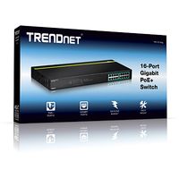 Trendnet TPE-TG160G netwerk-switch Unmanaged L2 Gigabit Ethernet (10/100/1000) Power over Ethernet (PoE) 1U Zwart - thumbnail